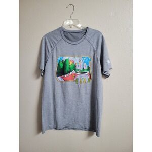 Lululemon Shirt Mens Medium Gray Bayou City Classic‎ Metal Vent Tech Tee